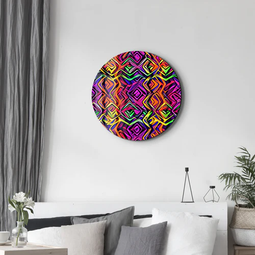 ・"Mixed"・Rounded Glass Wall Art - Image 3