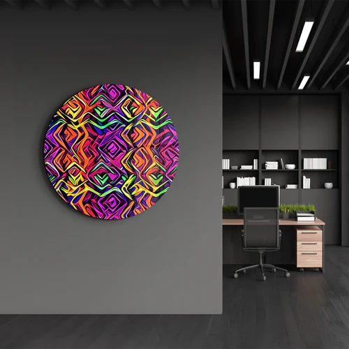 ・"Mixed"・Rounded Glass Wall Art - Image 2