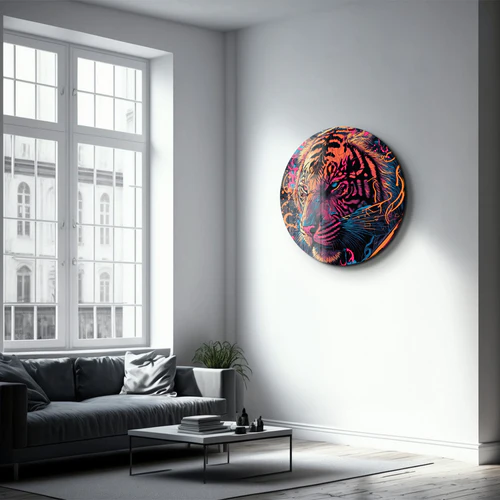 ・"Tayga"・Rounded Glass Wall Art - Image 3