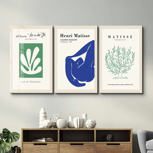 ・"Henri Matisse - Trio"・Glass Wall Art - Image 3