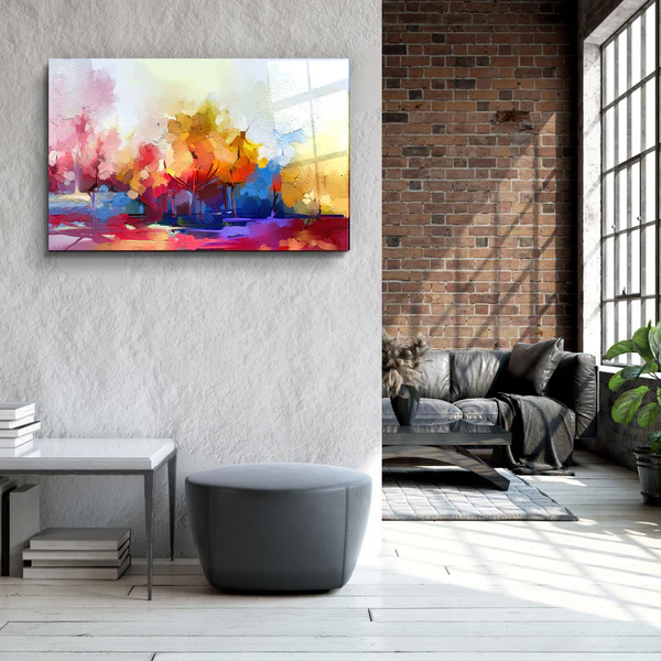 ・"Abstract Oil Painting"・Glass Wall Art - Image 3