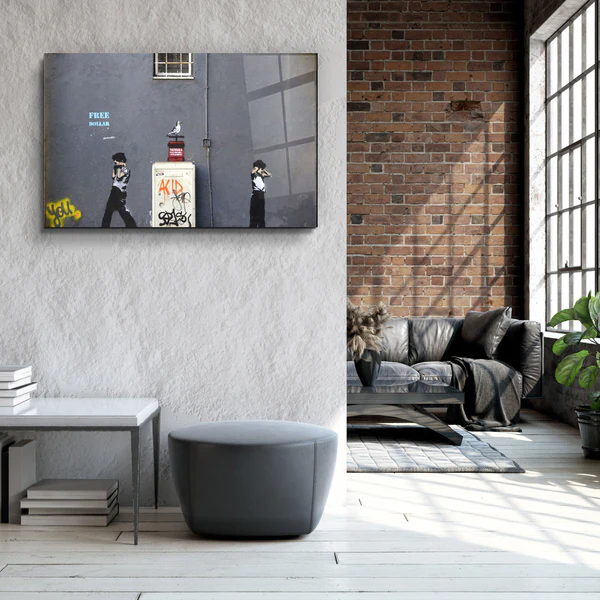 ・"Banksy - Dynamite"・Glass Wall Art - Image 3