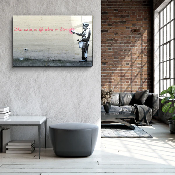 ・"Banksy - Eternity"・Glass Wall Art - Image 3