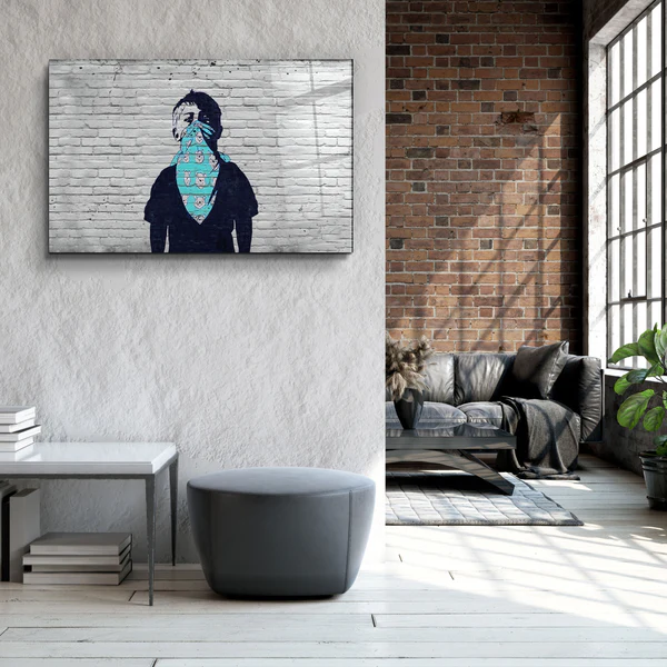 ・"Banksy - Winnie Pooh"・Glass Wall Art - Image 3