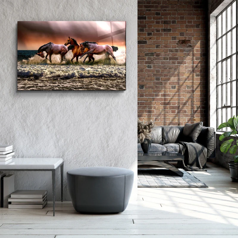 ・"Horses"・Glass Wall Art - Image 3