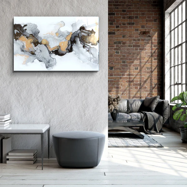 ・"Abstract Wave Pattern"・Glass Wall Art - Image 3