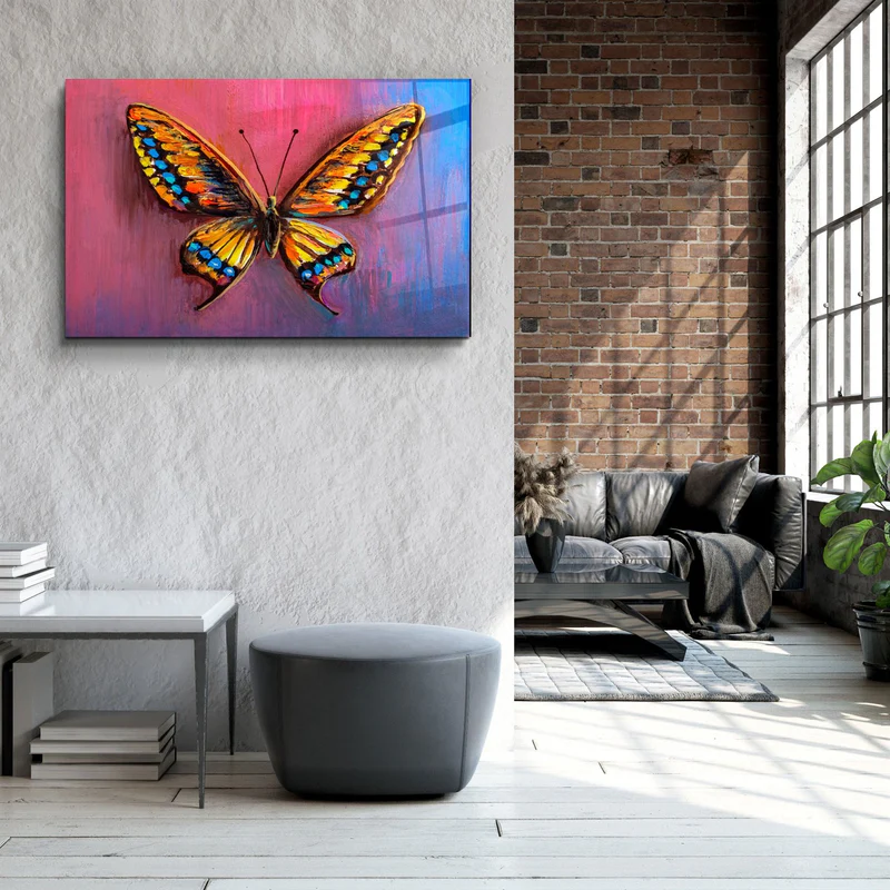 ・"Butterfly 5"・Glass Wall Art - Image 3