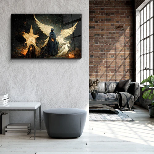 ・"Angels of the Secret World"・Secret World Collection Glass Wall Art - Image 2
