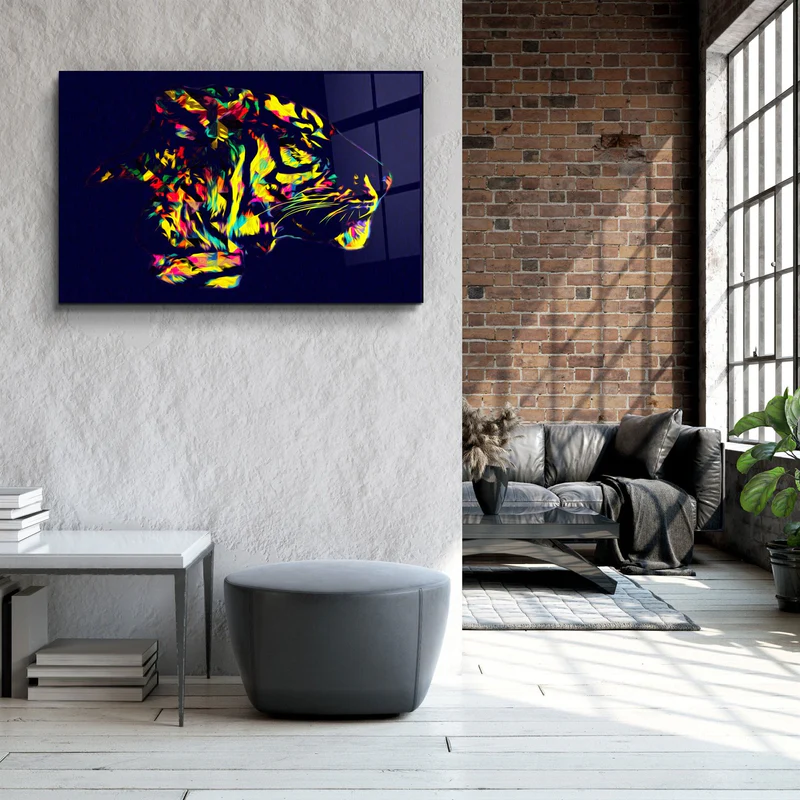 ・"Colormix Tiger・Glass Wall Art - Image 3