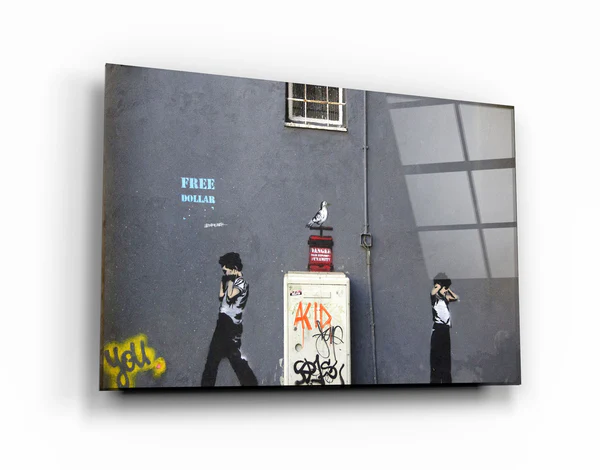 ・"Banksy - Dynamite"・Glass Wall Art