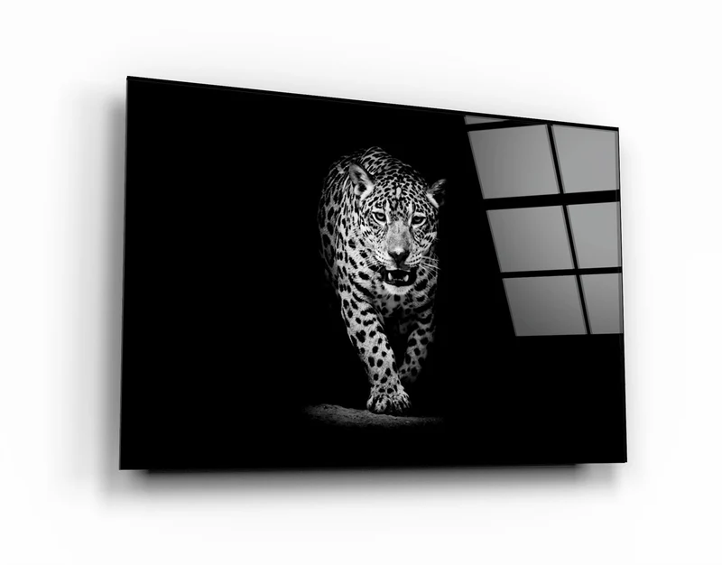 ・"Leopard"・Glass Wall Art