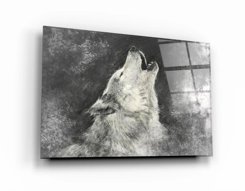 ・"Wolf 5"・Glass Wall Art