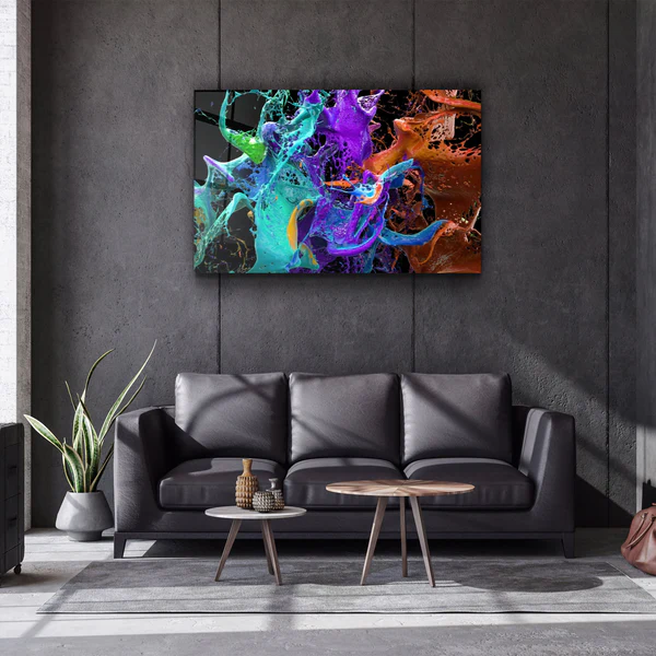 ・"Dance Of Paints"・Glass Wall Art - Image 3