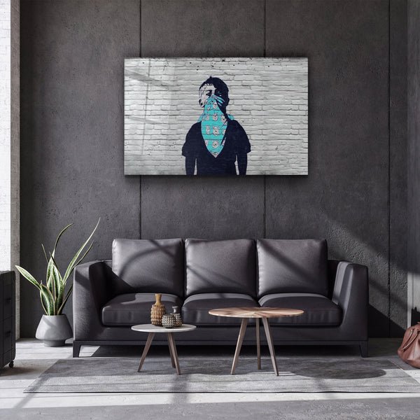 ・"Banksy - Winnie Pooh"・Glass Wall Art - Image 2