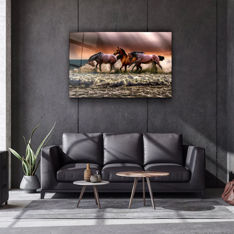・"Horses"・Glass Wall Art - Image 2