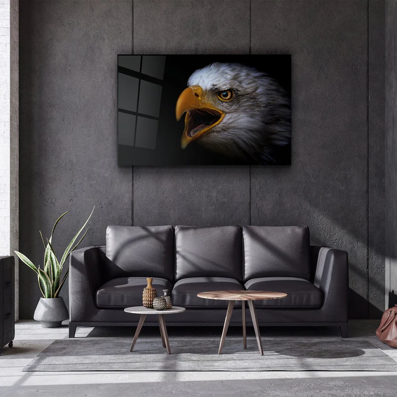 ・"Eagle Scream"・Glass Wall Art - Image 2
