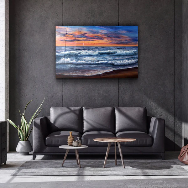 ・"Waves"・Glass Wall Art - Image 2