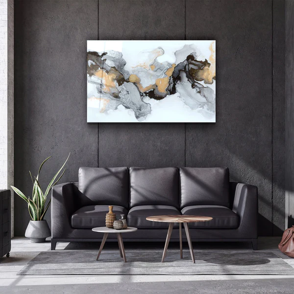 ・"Abstract Wave Pattern"・Glass Wall Art - Image 2