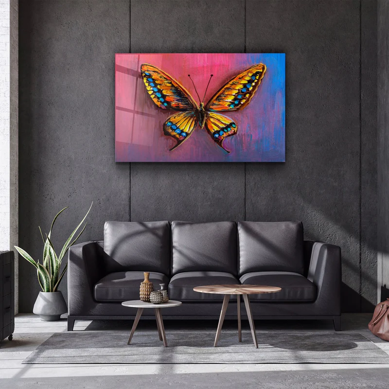 ・"Butterfly 5"・Glass Wall Art - Image 2