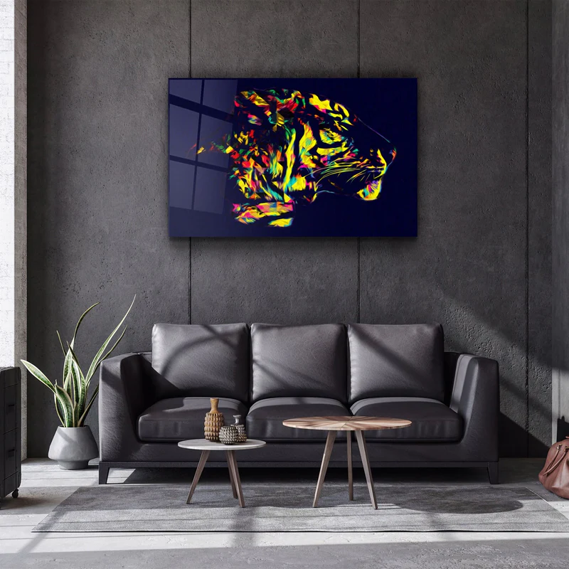・"Colormix Tiger・Glass Wall Art - Image 2