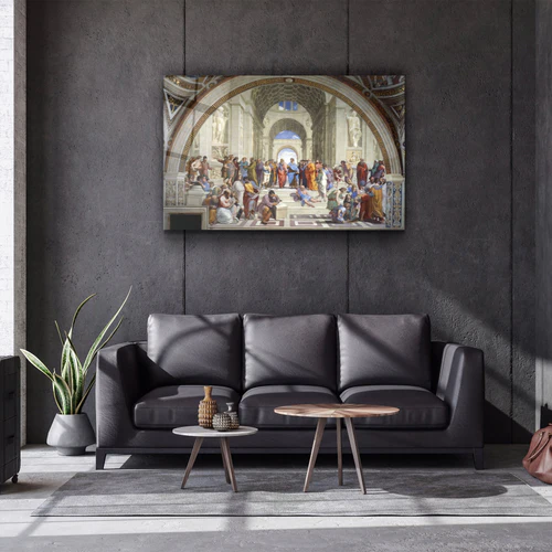・"Raphael's The School of Athens (1511)"・Glass Wall Art - Image 2