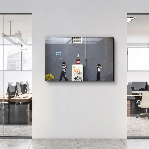 ・"Banksy - Dynamite"・Glass Wall Art - Image 2