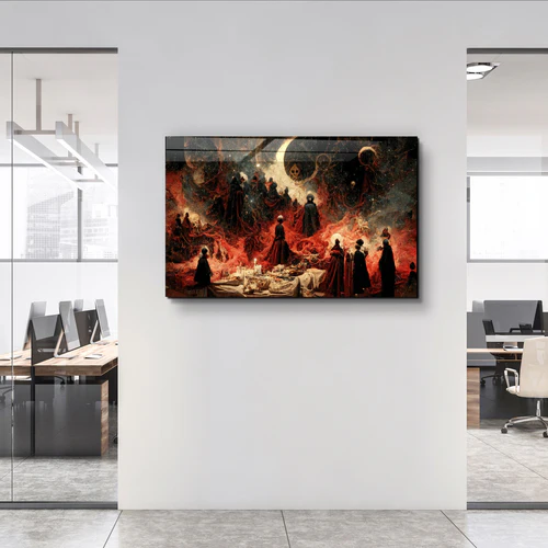 ・"Meeting on the Dark Side"・Secret World Collection Glass Wall Art - Image 3