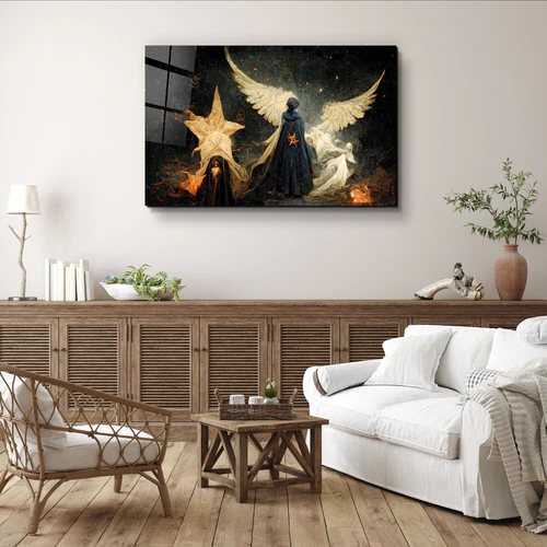 ・"Angels of the Secret World"・Secret World Collection Glass Wall Art - Image 3