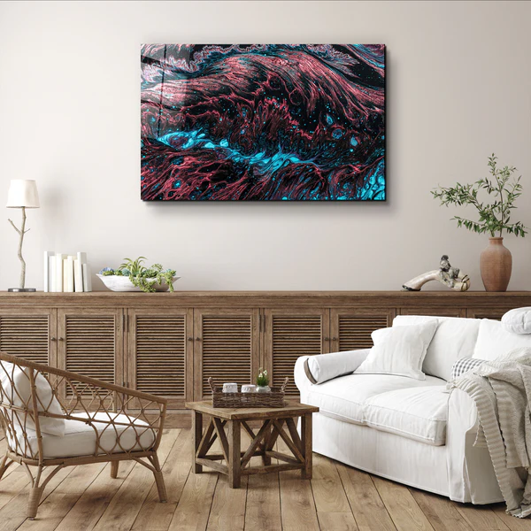 ・"Color Waves"・Designer's Collection Glass Wall Art - Image 2