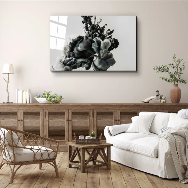 ・"Black Smoke"・Glass Wall Art - Image 2