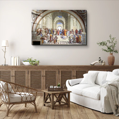 ・"Raphael's The School of Athens (1511)"・Glass Wall Art - Image 3